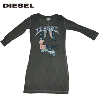 ディーゼル(DIESEL)の【最終値下げ】 DIESEL ディーゼル 美品 古着 レディース ロンT XS(Tシャツ(長袖/七分))