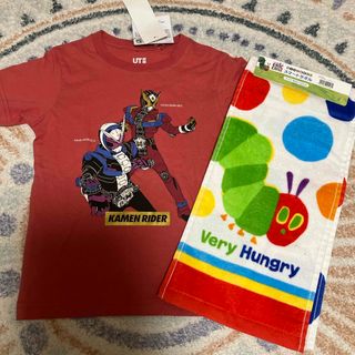 ユニクロ(UNIQLO)のユニクロ　仮面ライダージオウ　Tシャツ　半袖　100  タオル　はらぺこあおむし(Tシャツ/カットソー)