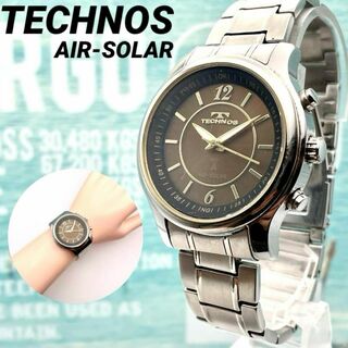 テクノス(TECHNOS)の美品■稼働 テクノス AIR-SOLAR T6 ヴィンテージ メンズ ソーラー(腕時計(アナログ))