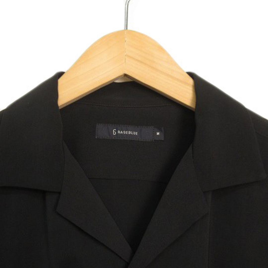 RAGEBLUE(レイジブルー)のレイジブルー RAGEBLUE シャツ オープンカラー 半袖 M 黒 メンズのトップス(シャツ)の商品写真