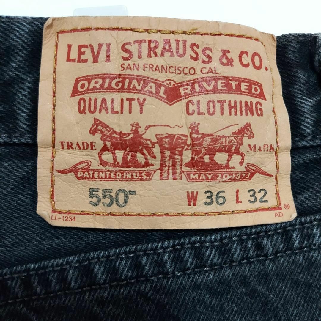 Levi's(リーバイス)のリーバイス550 Levis W36 ブラックデニムパンツ 黒 00s 9063 メンズのパンツ(デニム/ジーンズ)の商品写真