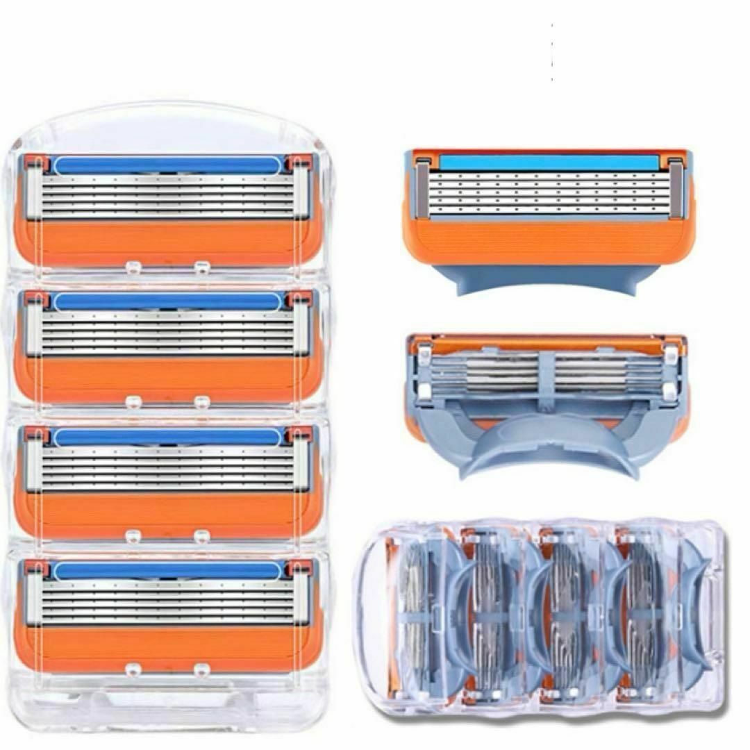 男性用シェーバー 替刃 交換刃 5枚刃 ジレット対応 剃刀 8個 お買い得 メンズのメンズ その他(その他)の商品写真