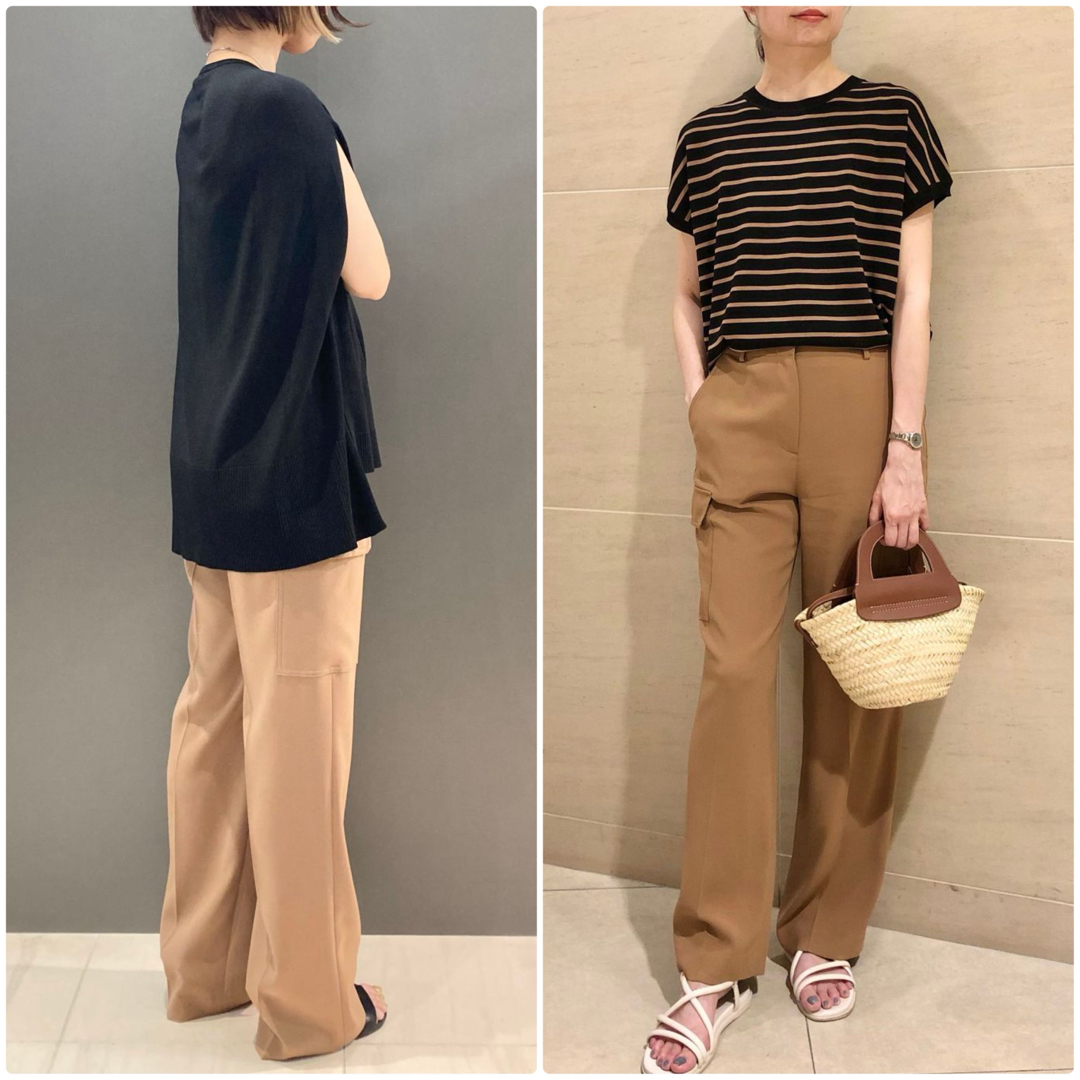 Theory luxe(セオリーリュクス)のtheory luxe 23SS とろみ素材　キレイめカーゴパンツ　36 レディースのパンツ(ワークパンツ/カーゴパンツ)の商品写真