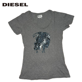 最終値下げ  DIESEL ディーゼル 美品 レディース スパンコール Tシャツ