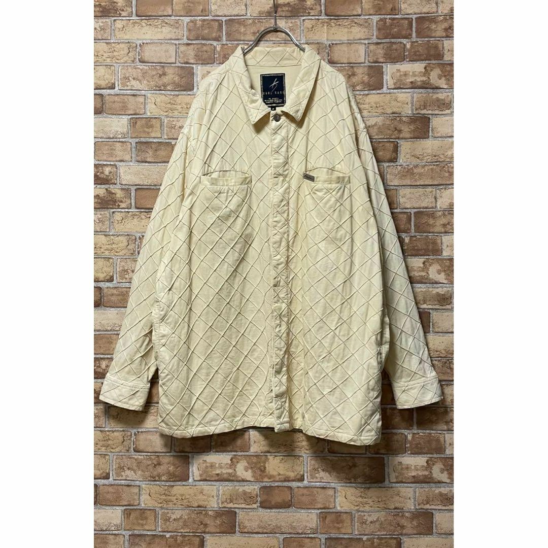 Karl Kani(カールカナイ)のKARLKANI　カールカナイ　長袖シャツ　ビッグシルエット　革ロゴ　XL メンズのトップス(シャツ)の商品写真