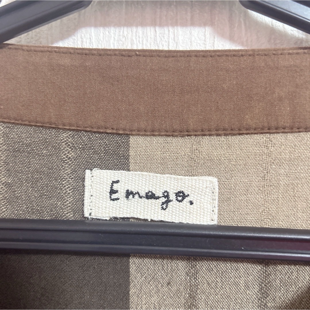 【美品】emage ワンピース ブラウン レディースのワンピース(ロングワンピース/マキシワンピース)の商品写真
