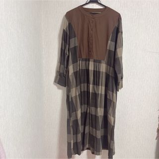 【美品】emage ワンピース ブラウン(ロングワンピース/マキシワンピース)