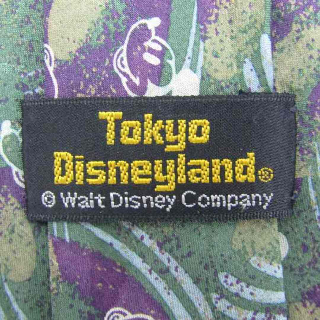 Disney(ディズニー)の東京ディズニーランド ブランド ネクタイ ミッキー パネル柄 シルク 日本製 PO  メンズ カーキ Disney メンズのファッション小物(ネクタイ)の商品写真