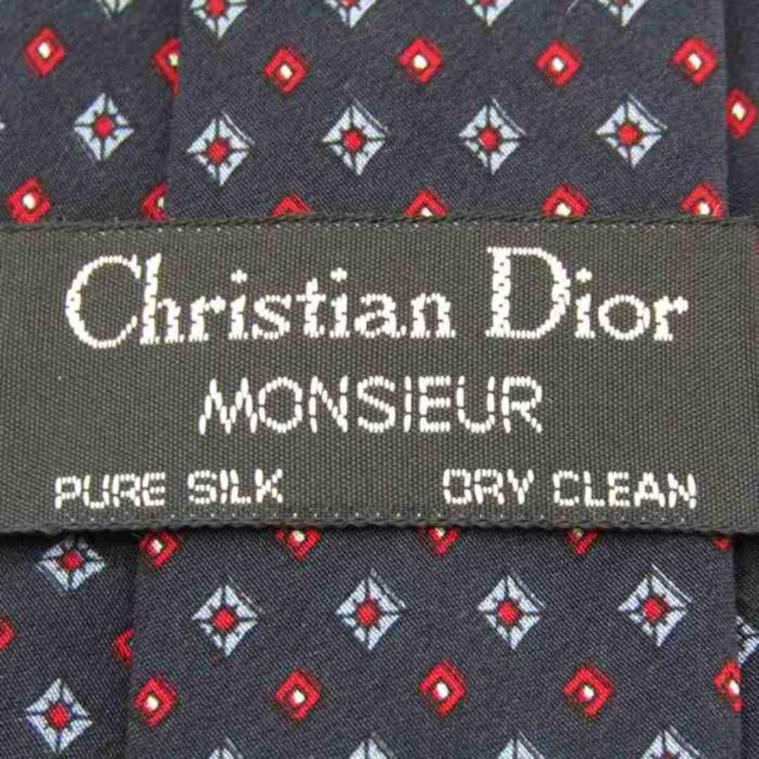Christian Dior(クリスチャンディオール)のクリスチャンディオール ブランド ネクタイ 小紋柄 ドット シルク イタリア製 PO  メンズ ブラック Christian Dior メンズのファッション小物(ネクタイ)の商品写真