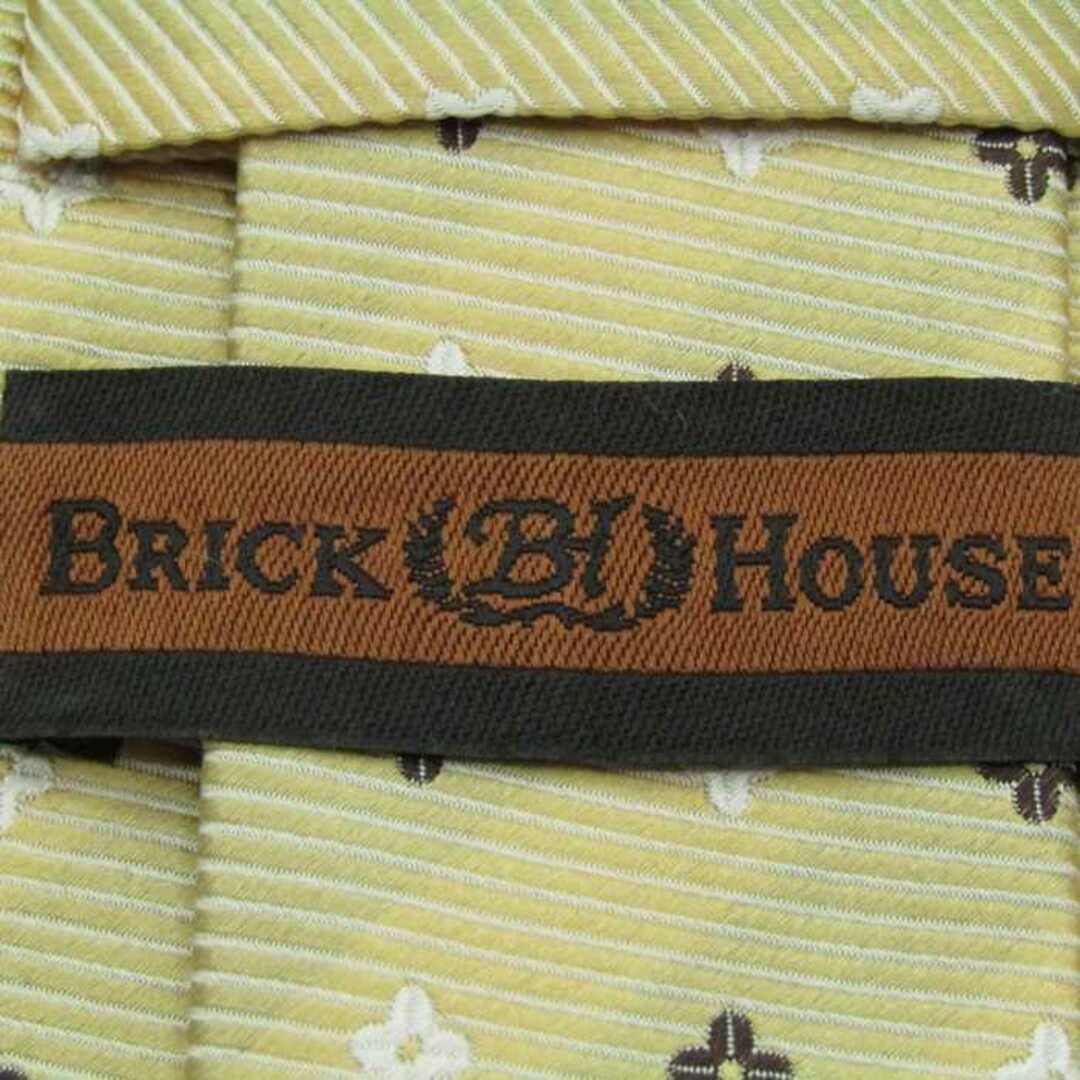 ブリックハウス ブランド ネクタイ 小紋柄 ボーダー柄 シルク PO  メンズ ベージュ BRICK HOUSE メンズのファッション小物(ネクタイ)の商品写真