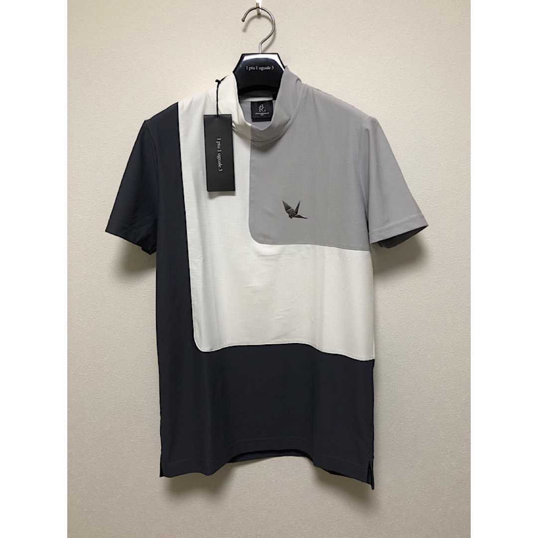 1piu1uguale3(ウノピゥウノウグァーレトレ)の新品1PIU1UGUALE3 GOLF定3.4万クレイジー柄モックネックTシャツ メンズのトップス(シャツ)の商品写真