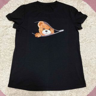 半袖Ｔシャツ　くま　黒　ＸＬ(Tシャツ(半袖/袖なし))