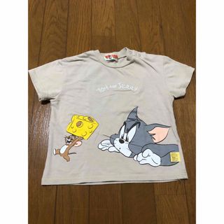 トムとジェリー　チーズタグ　ベージュ　Tシャツ　95(Tシャツ/カットソー)