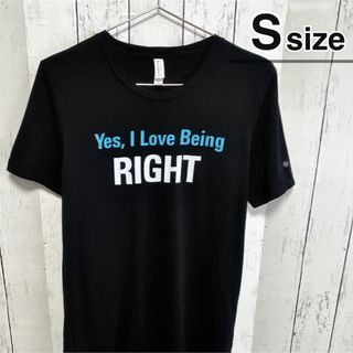 USA古着　Tシャツ　Sサイズ　ブラック　黒　プリント　ロゴ　クルーネック　半袖(Tシャツ/カットソー(半袖/袖なし))