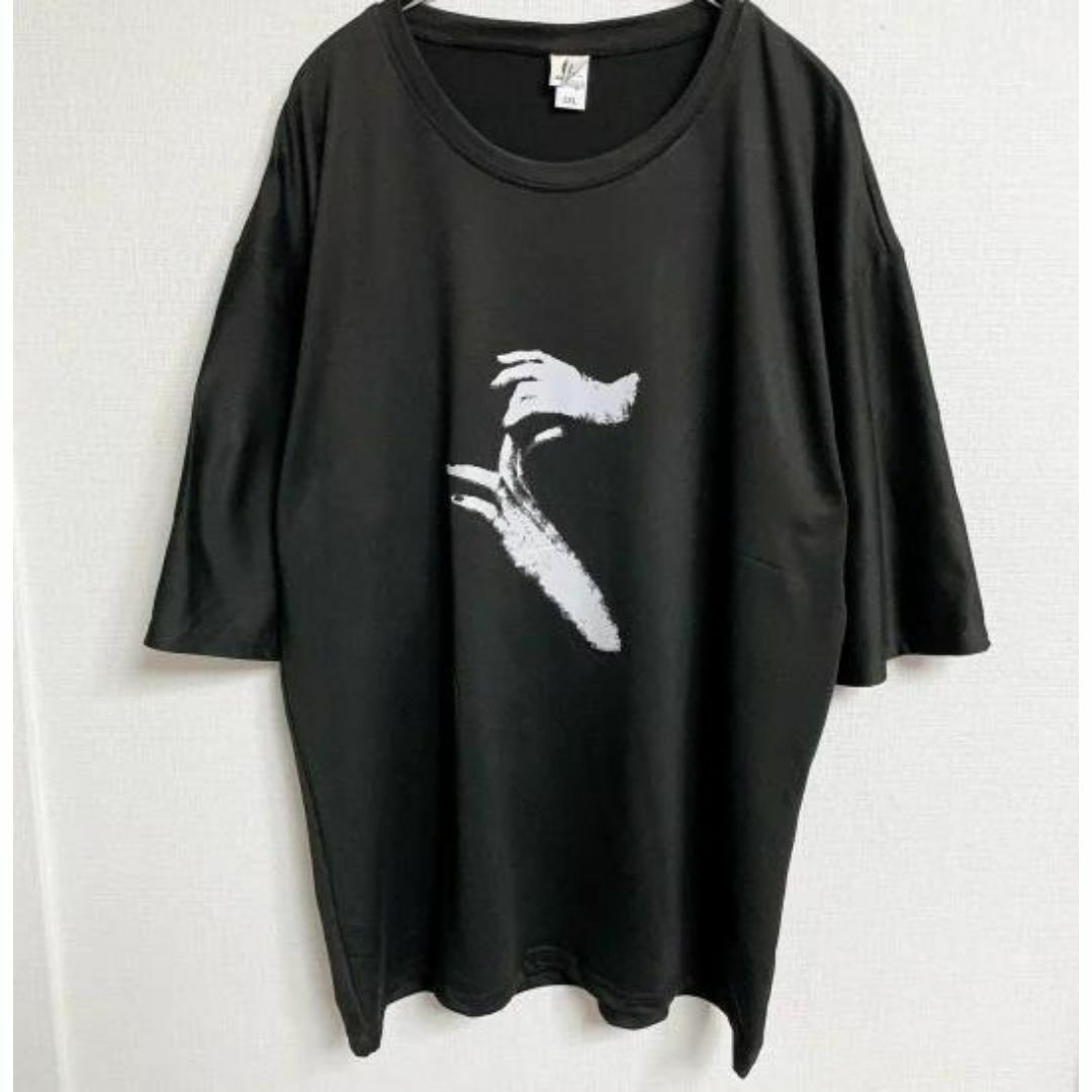 メンズ シンプル プリント 半袖 Tシャツ 韓国 ブラック メンズのトップス(Tシャツ/カットソー(半袖/袖なし))の商品写真