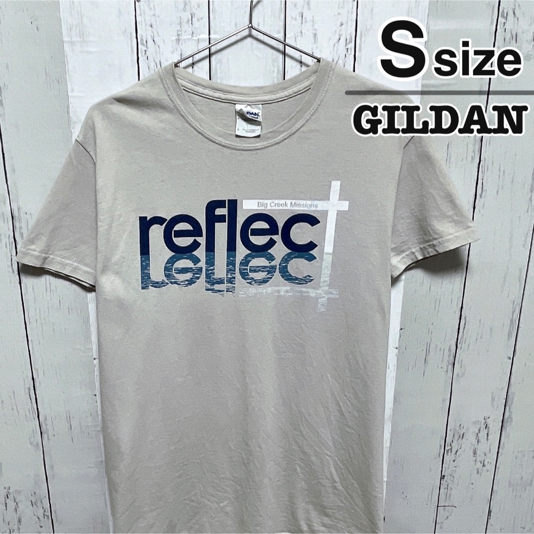 GILDAN(ギルタン)のUSA古着　GILDAN　Tシャツ　S　ライトグレー　プリント　クルーネック メンズのトップス(Tシャツ/カットソー(半袖/袖なし))の商品写真