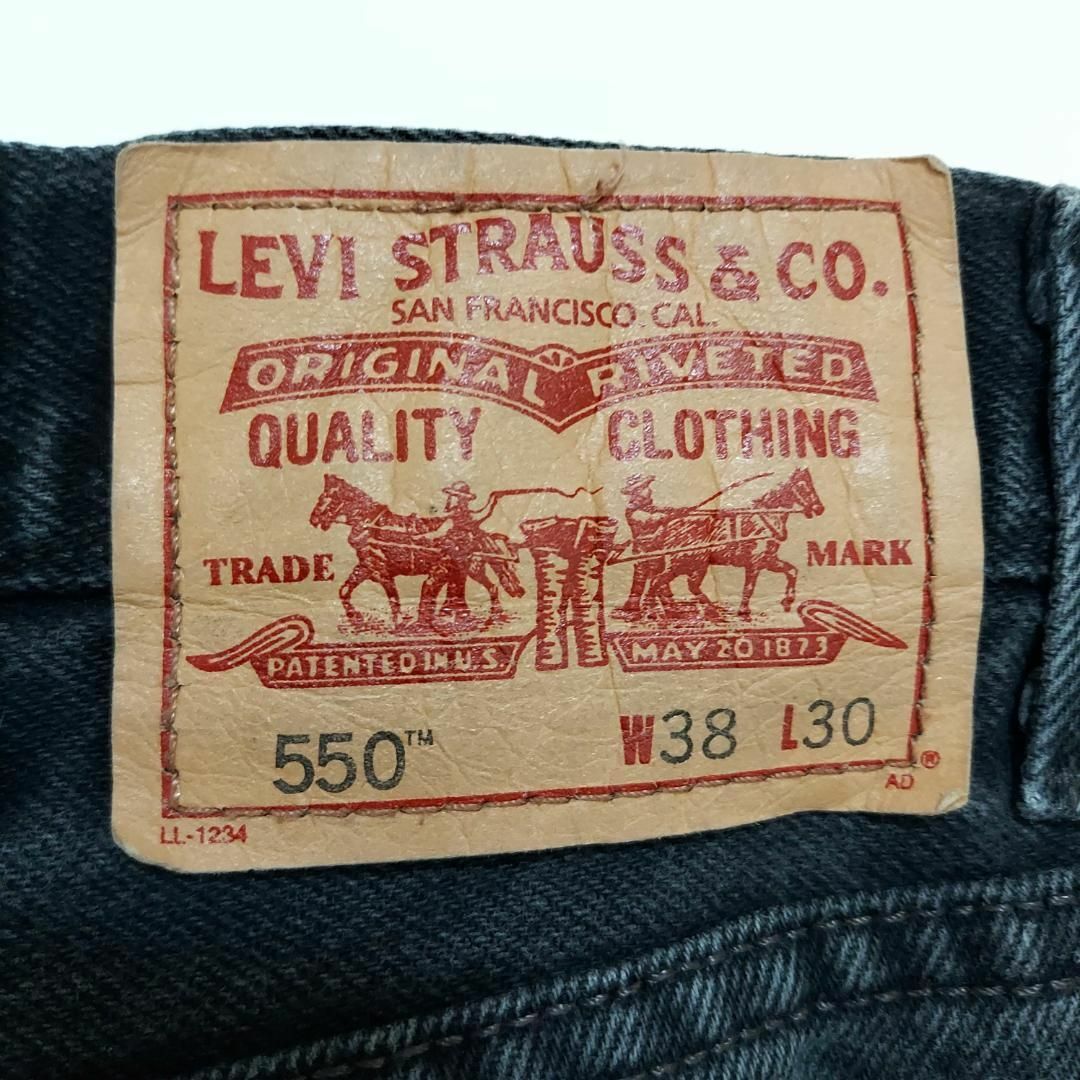 Levi's(リーバイス)のリーバイス550 Levis W38 ブラックデニム 黒 バギーパンツ 9066 メンズのパンツ(デニム/ジーンズ)の商品写真