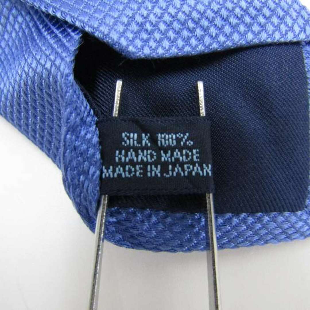 ロバートフレーザー ブランド ネクタイ 格子柄 無地 シルク 日本製 PO  メンズ ブルー ROBERT FRASER メンズのファッション小物(ネクタイ)の商品写真