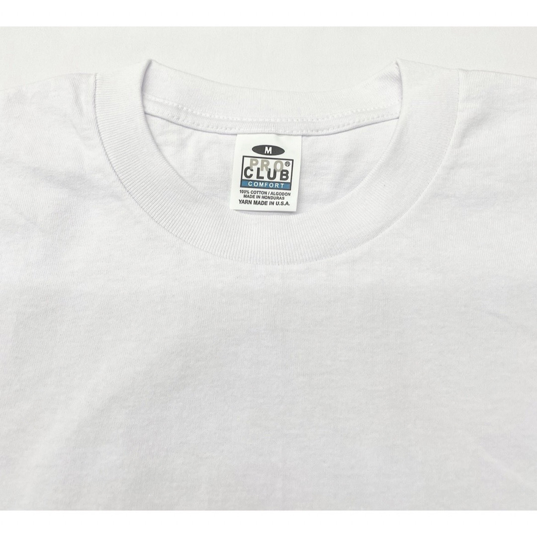 PRO CLUB(プロクラブ)のPRO CLUB プロクラブ    5.8oz コムフォートTシャツ　ホワイト メンズのトップス(Tシャツ/カットソー(半袖/袖なし))の商品写真