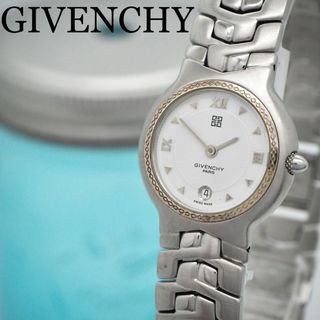 古倉時計正規品【新品電池】GIVENCHY ダイヤベゼル/動作良好 ホワイトシェル