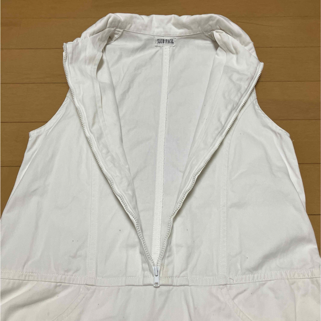 ジャンパースカート　ホワイト　CLUB FACE キッズ/ベビー/マタニティのキッズ服女の子用(90cm~)(スカート)の商品写真