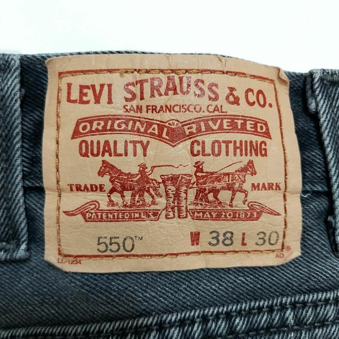 Levi's(リーバイス)のリーバイス550 Levis W38 ブラックデニム 黒 バギーパンツ 9068 メンズのパンツ(デニム/ジーンズ)の商品写真