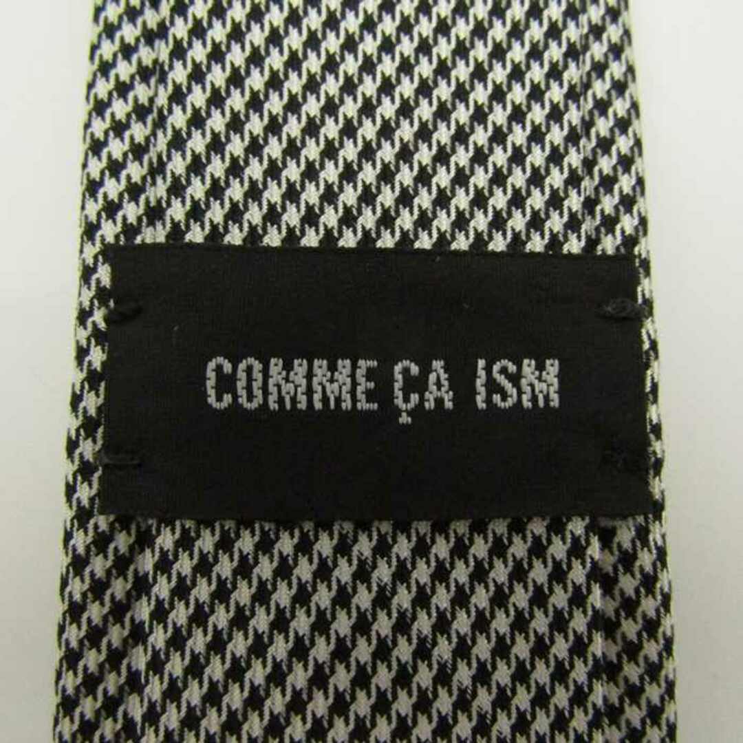 COMME CA ISM(コムサイズム)のコムサイズム ブランド ネクタイ チェック柄 格子柄 千鳥格子 シルク PO  メンズ ブラック COMME CA ISM メンズのファッション小物(ネクタイ)の商品写真