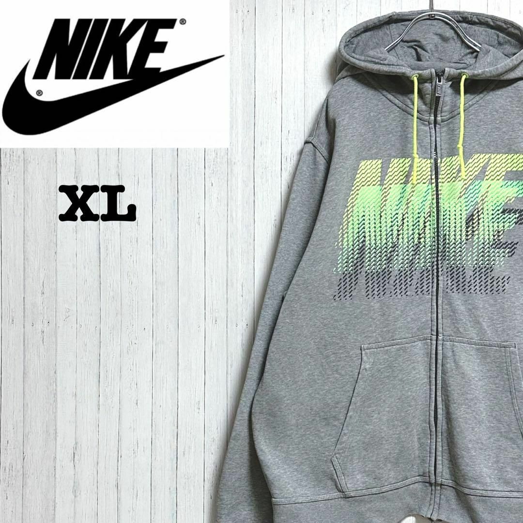 NIKE(ナイキ)のNIKE　ナイキ　パーカー　スウェット　ビッグシルエット　ビッグロゴ　グレーXL メンズのトップス(パーカー)の商品写真