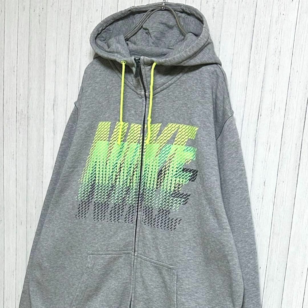 NIKE(ナイキ)のNIKE　ナイキ　パーカー　スウェット　ビッグシルエット　ビッグロゴ　グレーXL メンズのトップス(パーカー)の商品写真