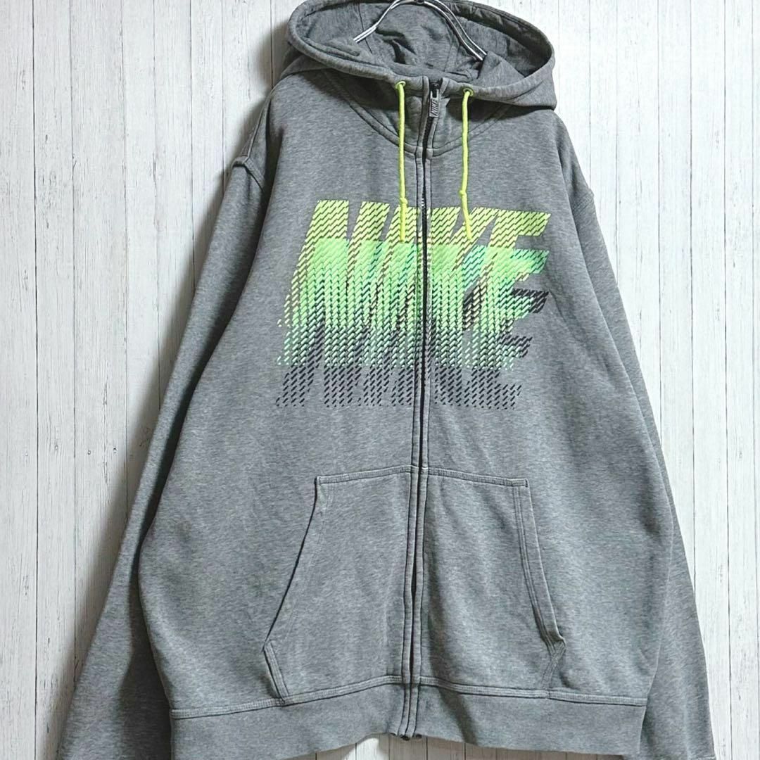 NIKE(ナイキ)のNIKE　ナイキ　パーカー　スウェット　ビッグシルエット　ビッグロゴ　グレーXL メンズのトップス(パーカー)の商品写真