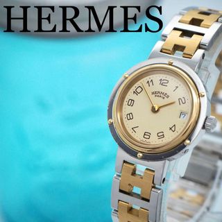 Hermes - 430 HERMES エルメス時計　レディース　クリッパー　コンビ　デイト　人気