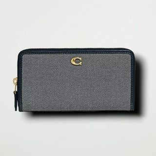 コーチ(COACH)の✨新品未使用✨　コーチ　COACH　長財布　ブラス　ラウンド　ネイビー(長財布)