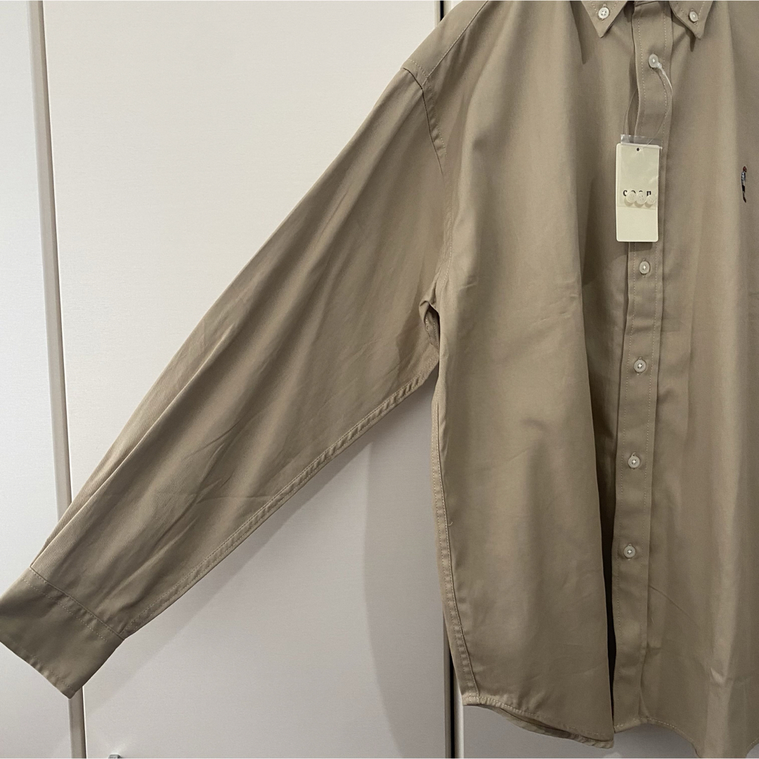 coen(コーエン)のタグ付き未使用 coen ワンポイント刺繍 長袖ボタンダウンシャツ L コーエン メンズのトップス(シャツ)の商品写真
