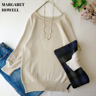 MARGARET HOWELL - 美品✨　マーガレットハウエル　コットンニット　七分袖　サマーニット　Ｍ