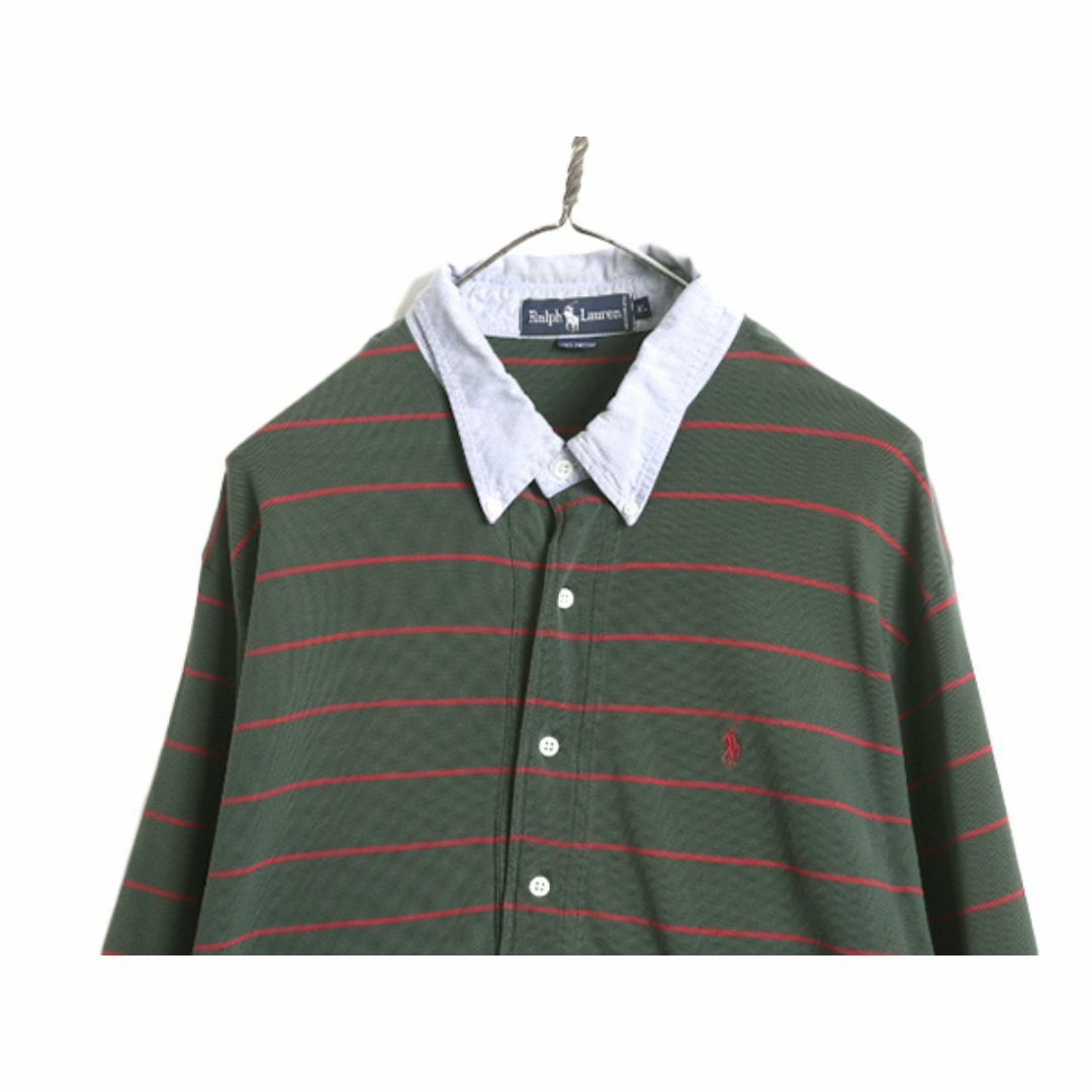 Ralph Lauren - 90s ラルフローレン ボーダー 鹿の子 ボタン Ralph Lauren - 90s ラルフローレン ボーダー 鹿の子 ボタン