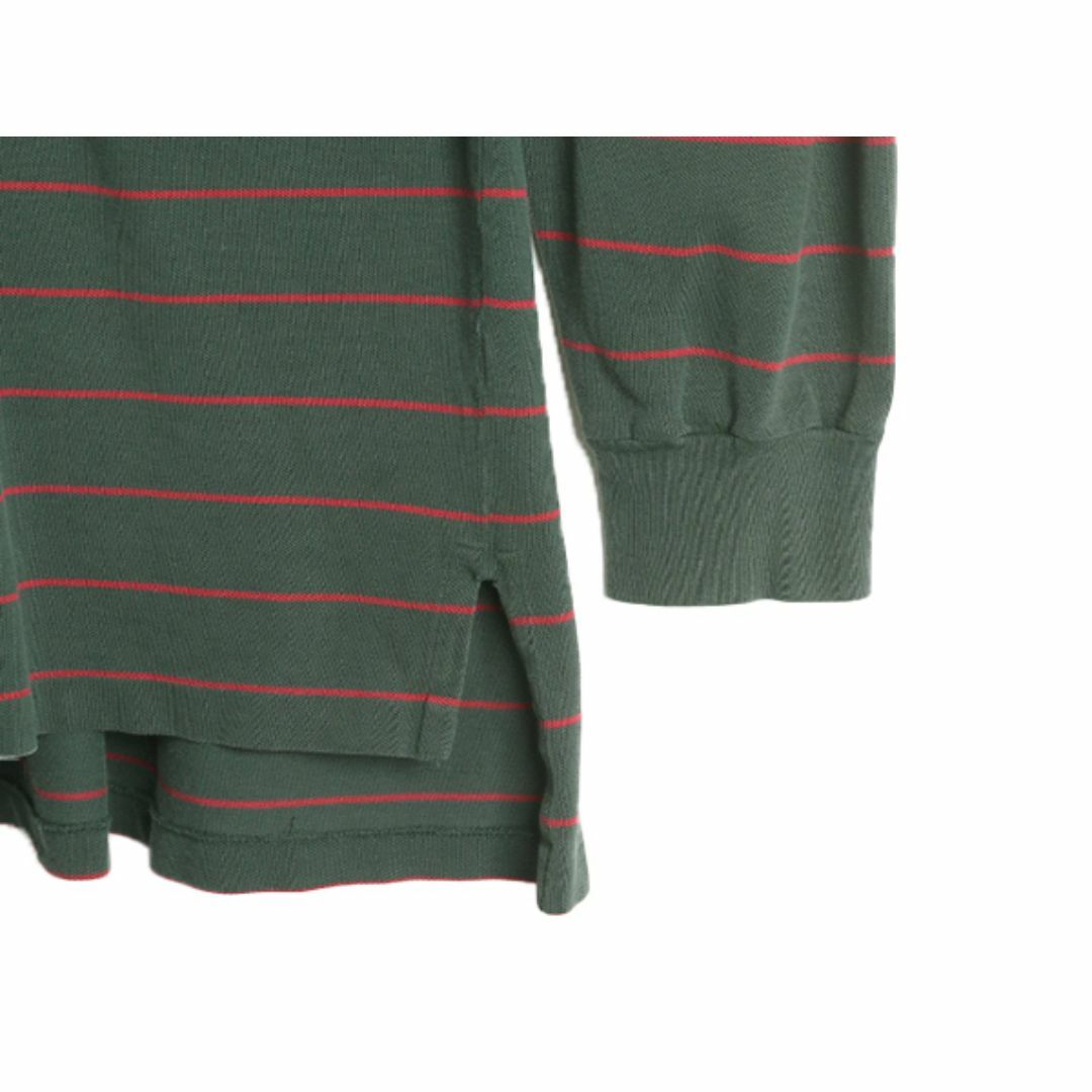 Ralph Lauren(ラルフローレン)の90s ラルフローレン ボーダー 鹿の子 ボタンダウン 長袖 ポロシャツ メンズ XL / 古着 90年代 オールド ポロ 長袖シャツ 大きいサイズ 薄手 メンズのトップス(ポロシャツ)の商品写真