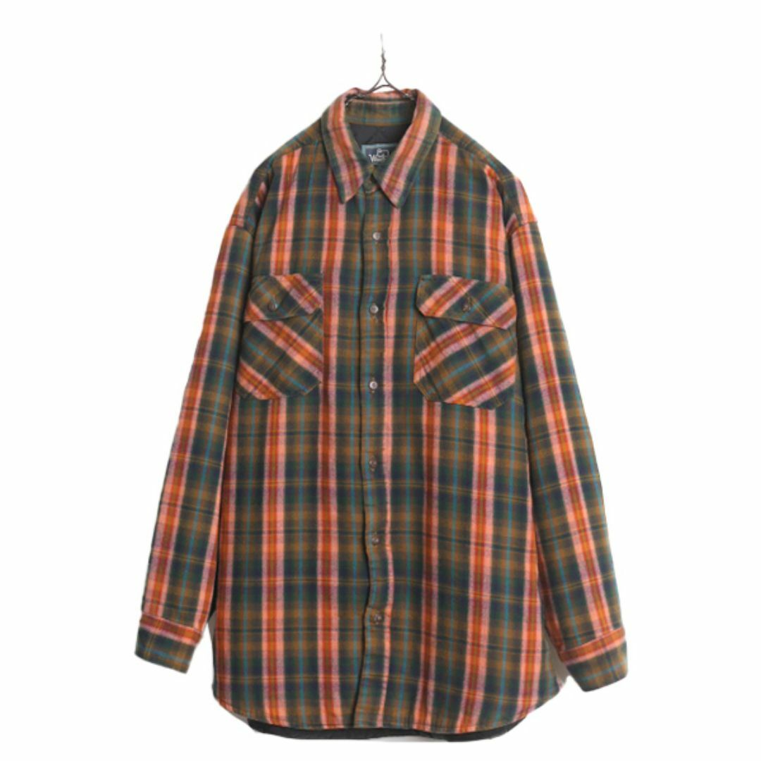 WOOLRICH(ウールリッチ)の90s ウールリッチ 中綿 キルティング ライナー付き チェック フランネル シャツ メンズ L / 古着 90年代 Woolrich ネルシャツ 長袖シャツ  メンズのトップス(シャツ)の商品写真