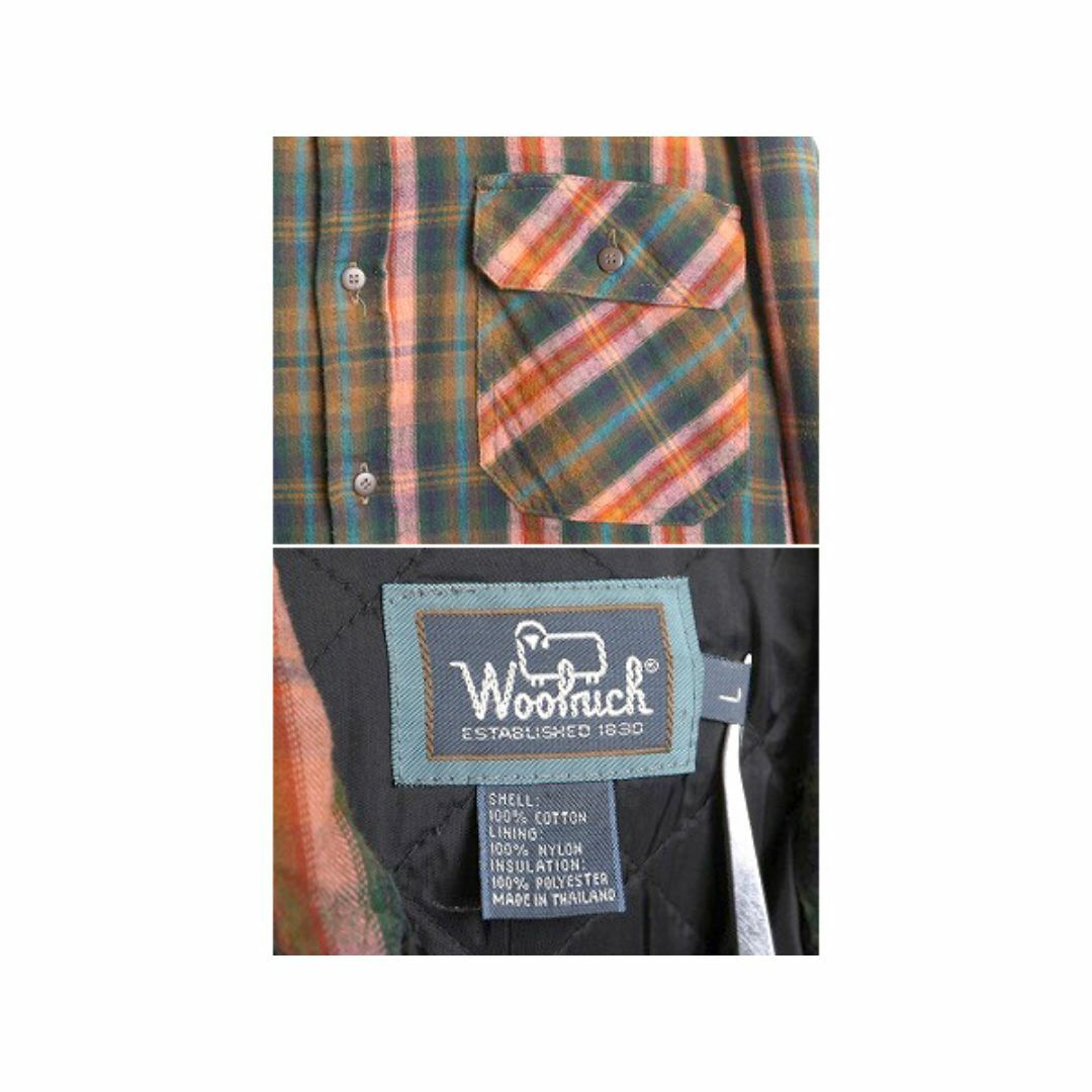 WOOLRICH(ウールリッチ)の90s ウールリッチ 中綿 キルティング ライナー付き チェック フランネル シャツ メンズ L / 古着 90年代 Woolrich ネルシャツ 長袖シャツ  メンズのトップス(シャツ)の商品写真