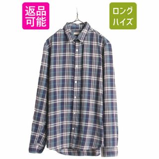 バーバリー ブリット チェック 長袖 シャツ メンズ M / 古着 BURBERRY BRIT カジュアル コットン ワイシャツ トラッド 薄手 マルチカラー(シャツ)