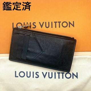 ルイヴィトン(LOUIS VUITTON)の美品✨ルイヴィトン　タイガ コインカードホルダー ブラック フラグメントケース(コインケース/小銭入れ)