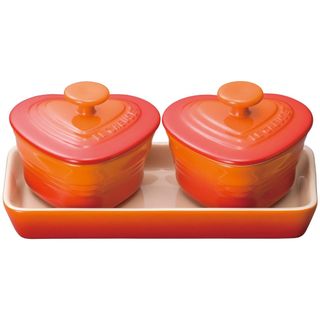 ルクルーゼ(LE CREUSET)のル・クルーゼ　プチ・ラムカン・ダムール・セット　オレンジ(食器)