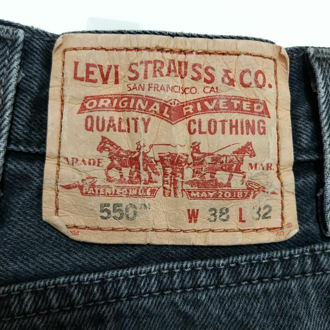 Levi's(リーバイス)のリーバイス550 Levis W38 ブラックデニムパンツ 黒 00s 9070 メンズのパンツ(デニム/ジーンズ)の商品写真