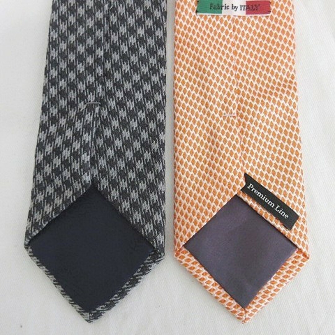 P.S.FA ネクタイ 2点セット レギュラータイ ブラック グレー オレンジ メンズのファッション小物(ネクタイ)の商品写真