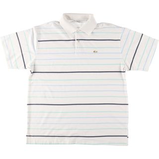 ラコステ(LACOSTE)の古着 ラコステ LACOSTE フランス企画 半袖 ボーダー ポロシャツ フランス製 8 メンズXXL /eaa444526(ポロシャツ)