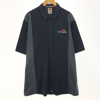 ディッキーズ(Dickies)の古着 ディッキーズ Dickies ツートンカラー 半袖 ワークシャツ メンズXXL /eaa446537(シャツ)