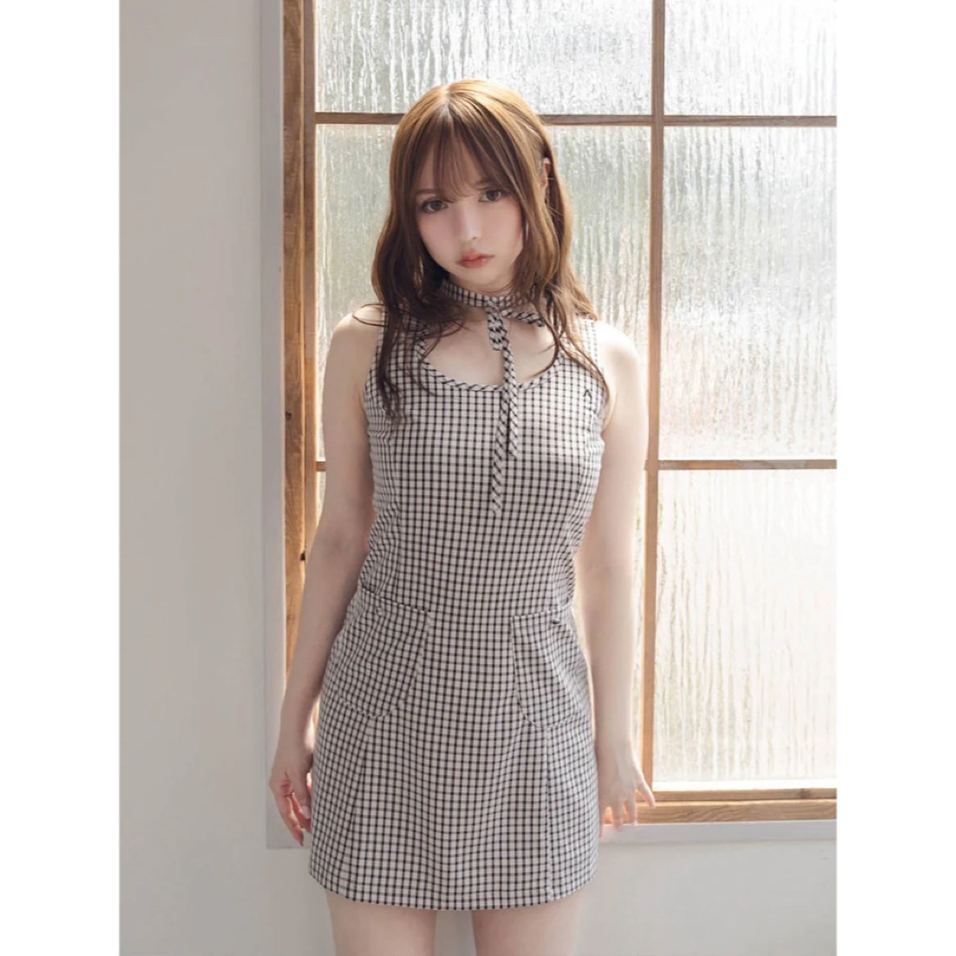 Natalie check mini dress andmary レディースのワンピース(ミニワンピース)の商品写真