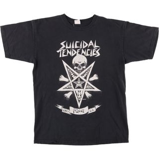 古着 オベイ OBEY SUICIDAL TENDENCIES スイサイダルテンデンシーズ バンドTシャツ バンT メンズM /eaa446867(Tシャツ/カットソー(半袖/袖なし))