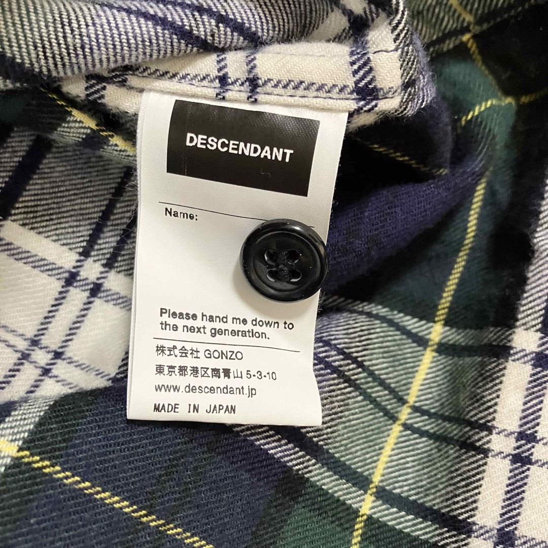 DESCENDANT(ディセンダント)のDESCENDANT PLAID LS SHIRT ネイビー　サイズ4 メンズのトップス(シャツ)の商品写真