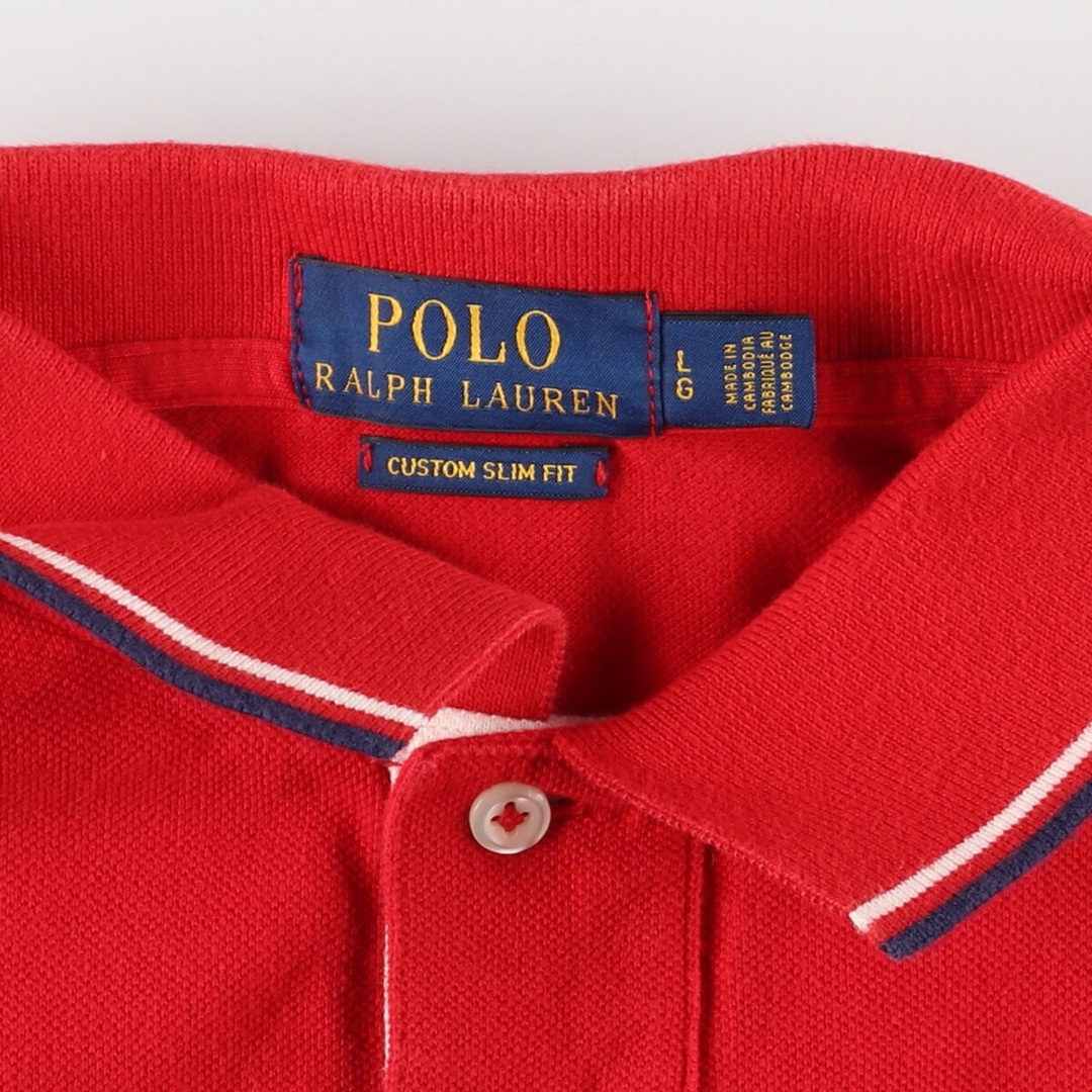 Ralph Lauren(ラルフローレン)の古着 ラルフローレン Ralph Lauren POLO RALPH LAUREN CUSTOM SLIM FIT ビッグポニー 半袖 ポロシャツ メンズL /eaa444539 メンズのトップス(ポロシャツ)の商品写真