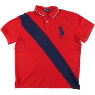 ラルフローレン(Ralph Lauren)の古着 ラルフローレン Ralph Lauren POLO RALPH LAUREN CUSTOM SLIM FIT ビッグポニー 半袖 ポロシャツ メンズL /eaa444539(ポロシャツ)